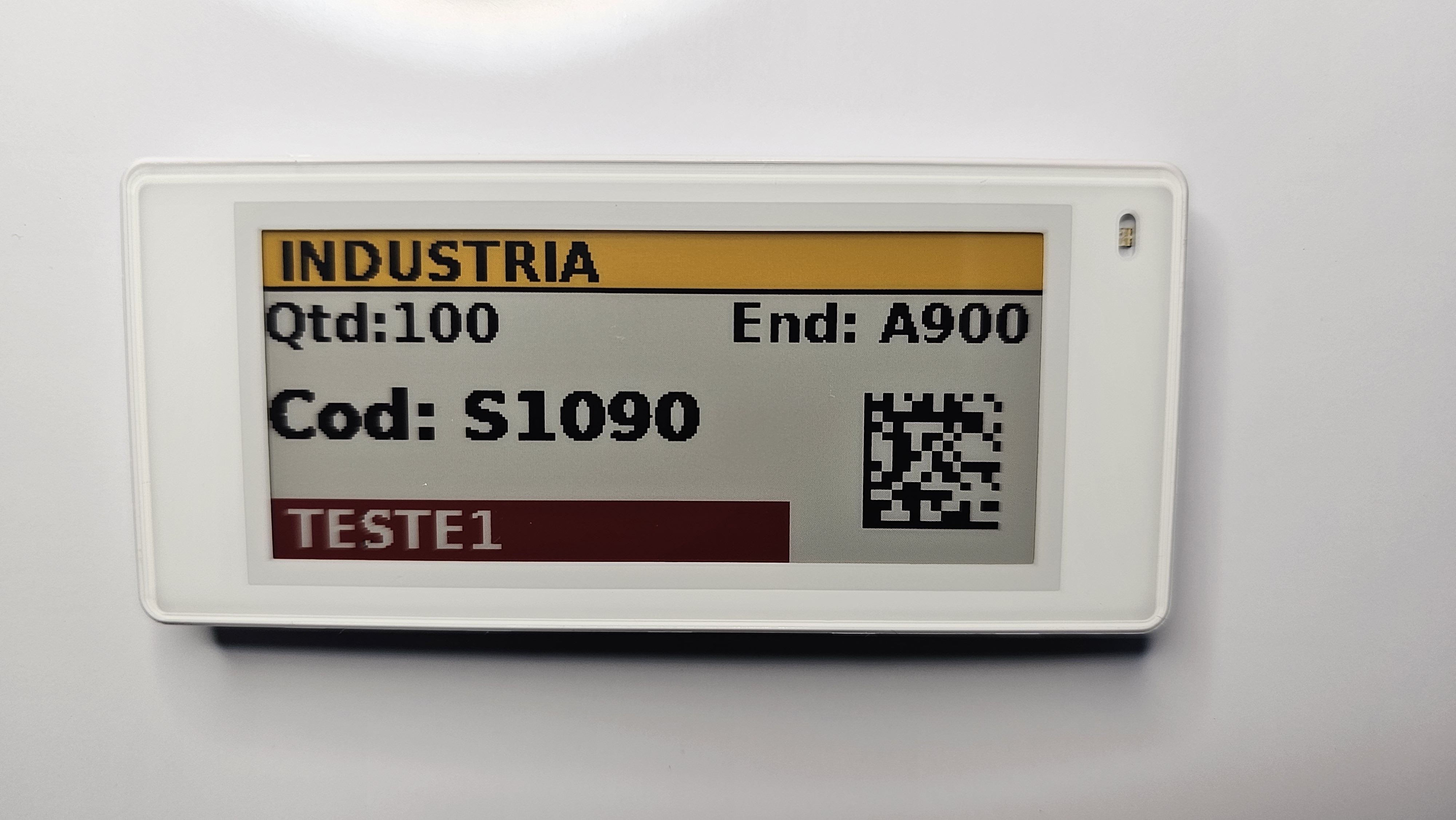 Foto real da etiqueta DS029Q 2.9 polegadas BWRY